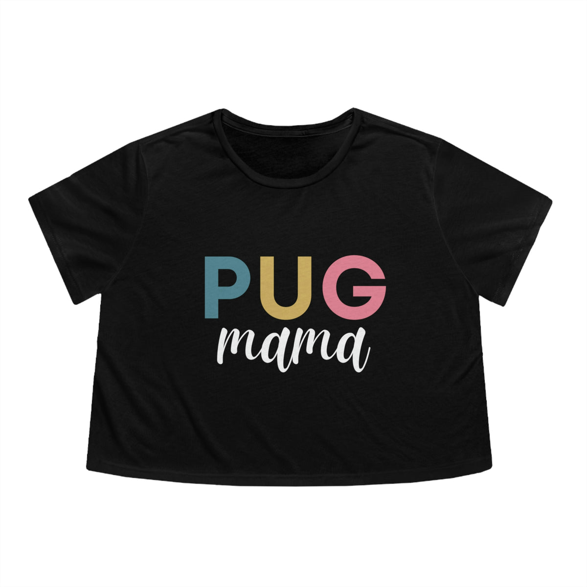 Pug Mama Womens Crop Tee