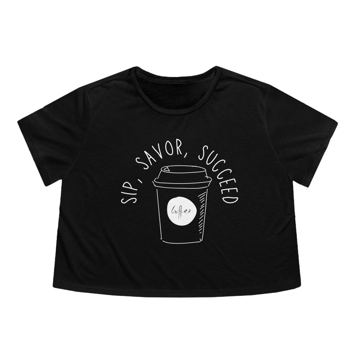 Sip Savor Succeed Womens Crop Tee