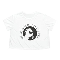 B&W Ride Wild Live Free Womens Crop Tee