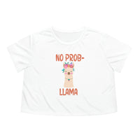 No Probllama Womens Crop Tee