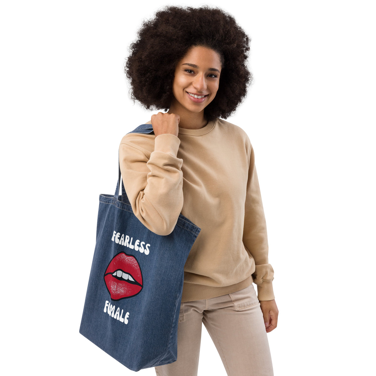 Fearless Female Denim Tote