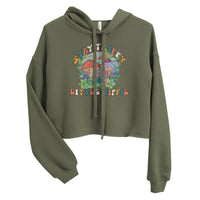 Stay Trippy Little Hippie Crop Hoodie